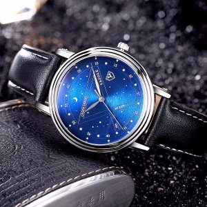 366 Hot Fashion Men Watch Blue Luxury Style Business Wrist Watch for Men