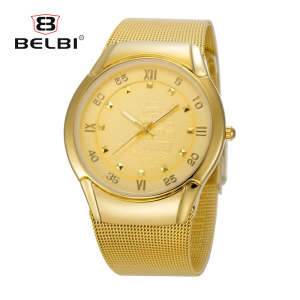 Belbi Business Ship Dial Design Quartz Movement Men Wristwatch