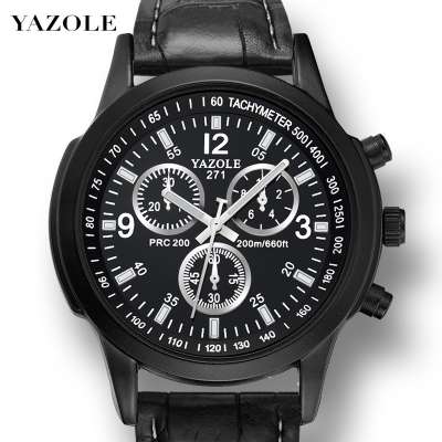 Yazole Promotion M 271 Quartz Men Cheap Wrist Watches Fashion Business Watch Leather watch in wristwatches